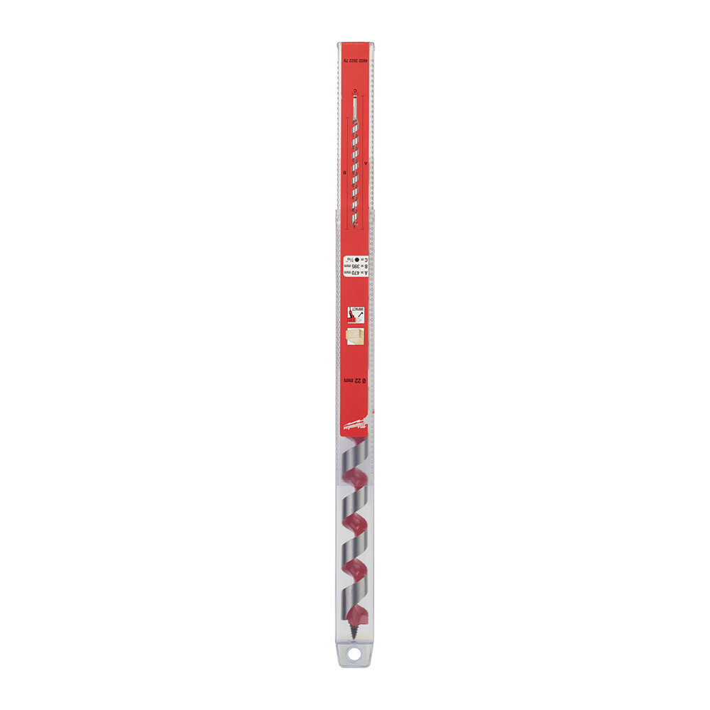 22 mm x 474 mm Yılan Seri Darbeli Ahşap Matkap Ucu - 1
