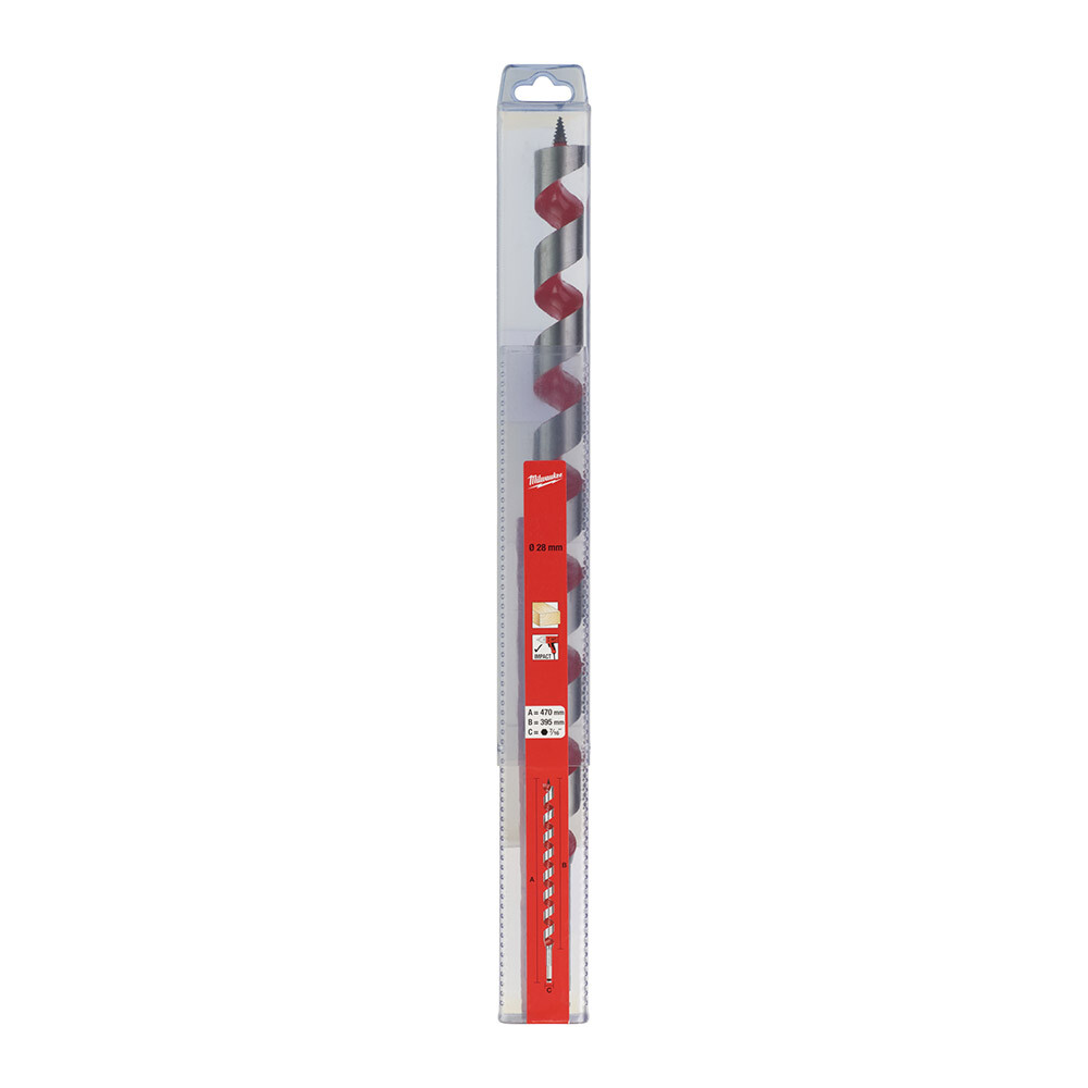 28 mm x 477 mm Yılan Seri Darbeli Ahşap Matkap Ucu - 1