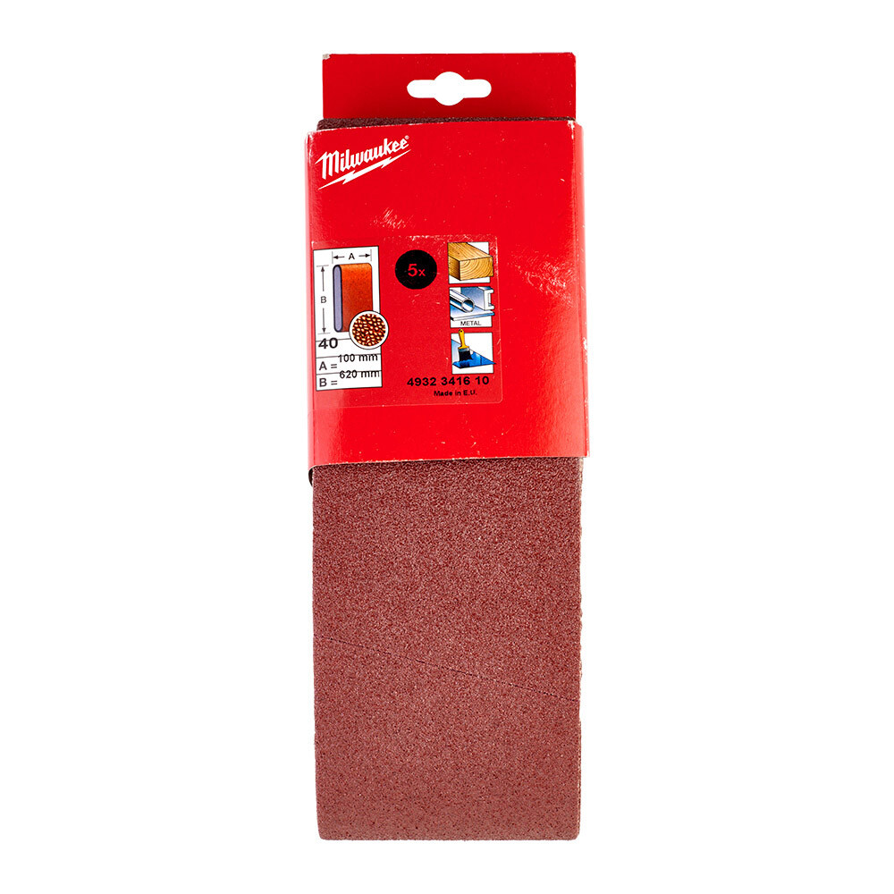 Bant Zımpara 100X620 G40 Kum 5 Parça - MILWAUKEE