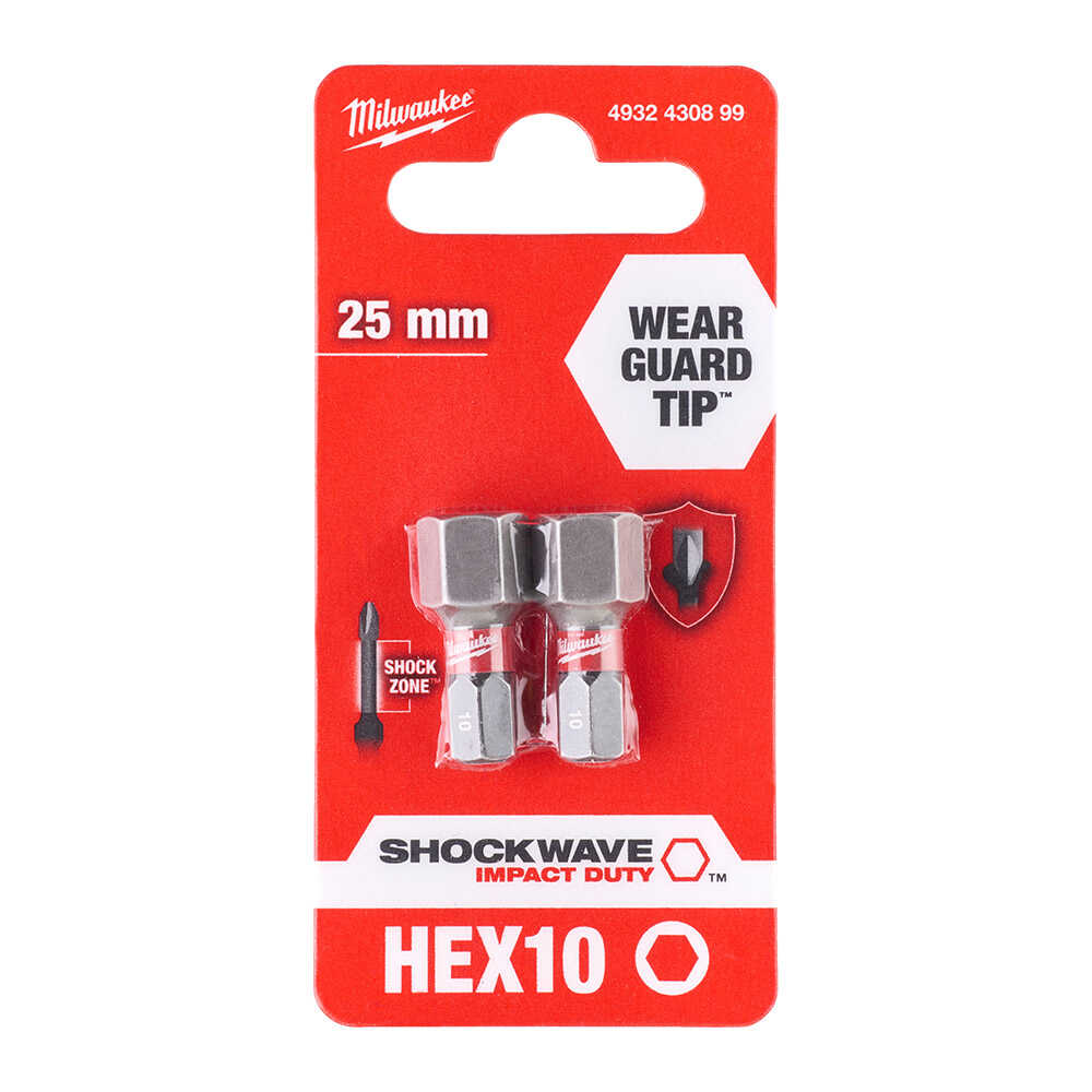HEX10 mm 25 mm Shockwave İmpact Bits Uç - 2'li
