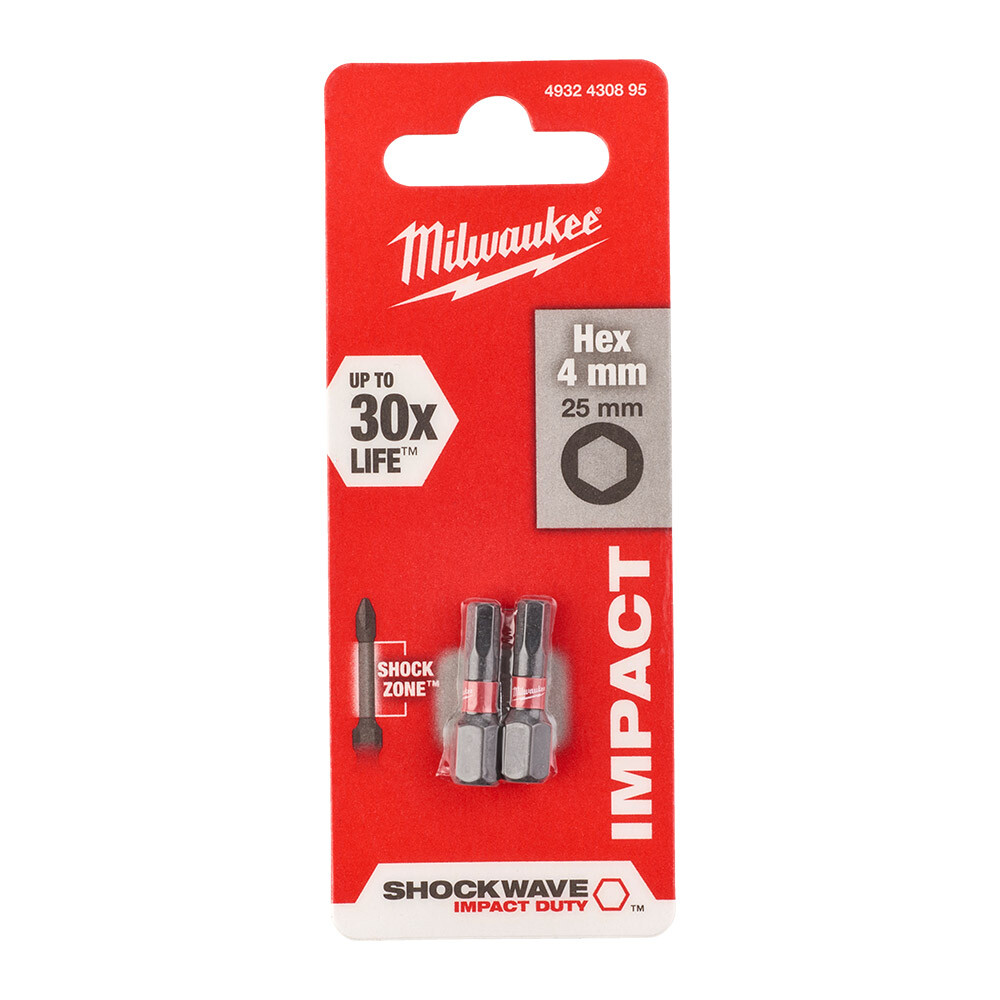 HEX4 mm 25 mm Shockwave İmpact Bits Uç - 2'li - 1