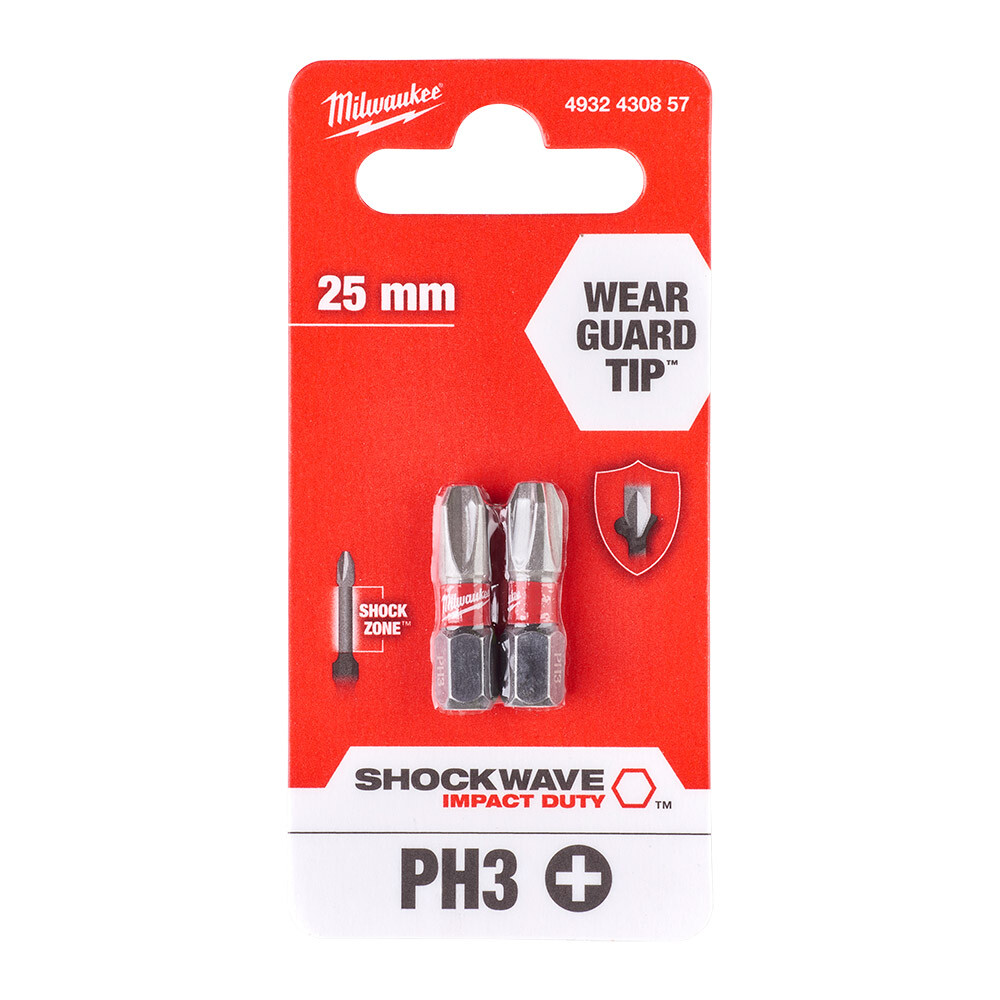 PH3 25 mm Shockwave Bits Uç - 2'li - 1