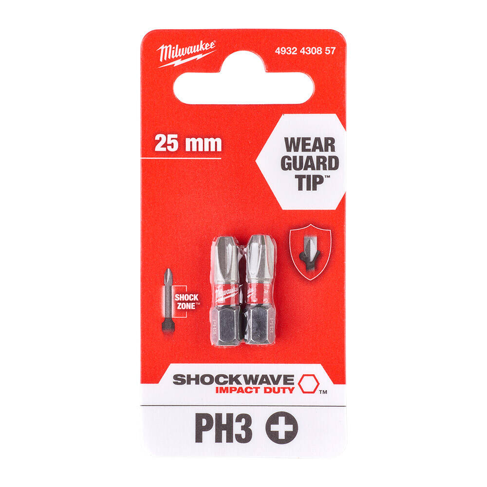 PH3 25 mm Shockwave Bits Uç - 2'li - 1
