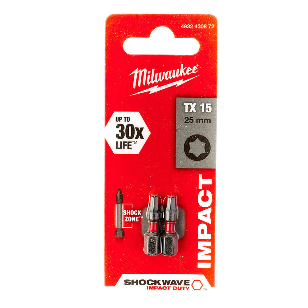 TX15 25 mm Shockwave Bits Uç - 2'li - 1