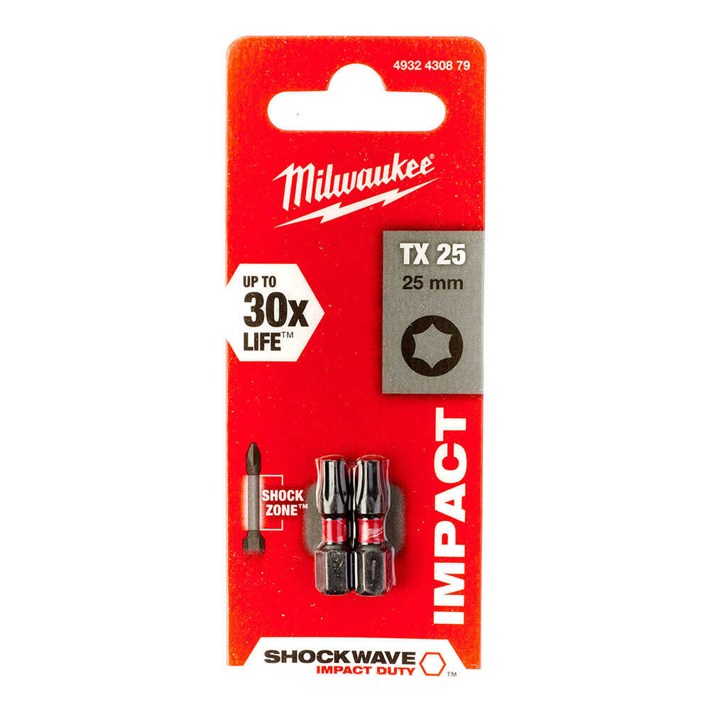 TX25 25 mm Shockwave Bits Uç - 2'li
