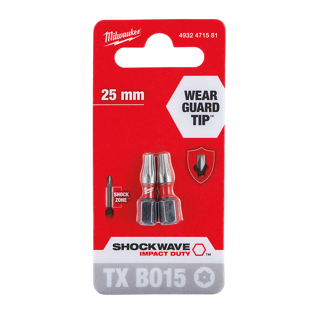 TX BO15 25 mm Shockwave Bits Uç - 2'li