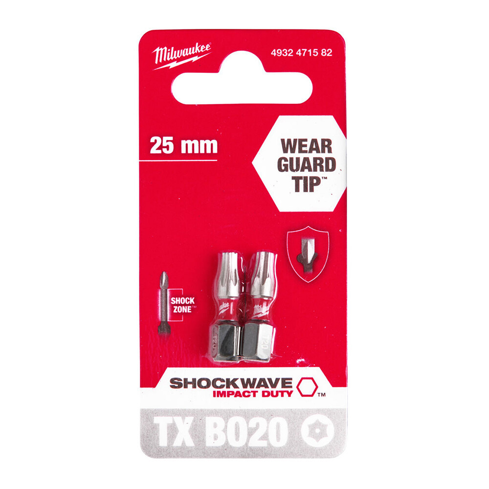 TX BO20 25 mm Shockwave Bits Uç - 2'li - 1