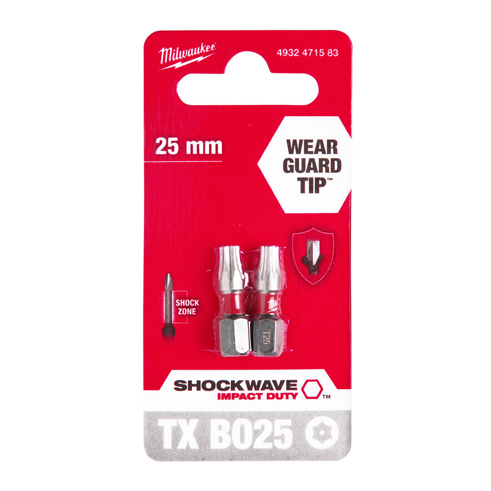 TX BO25 25 mm Shockwave Bits Uç - 2'li - 1
