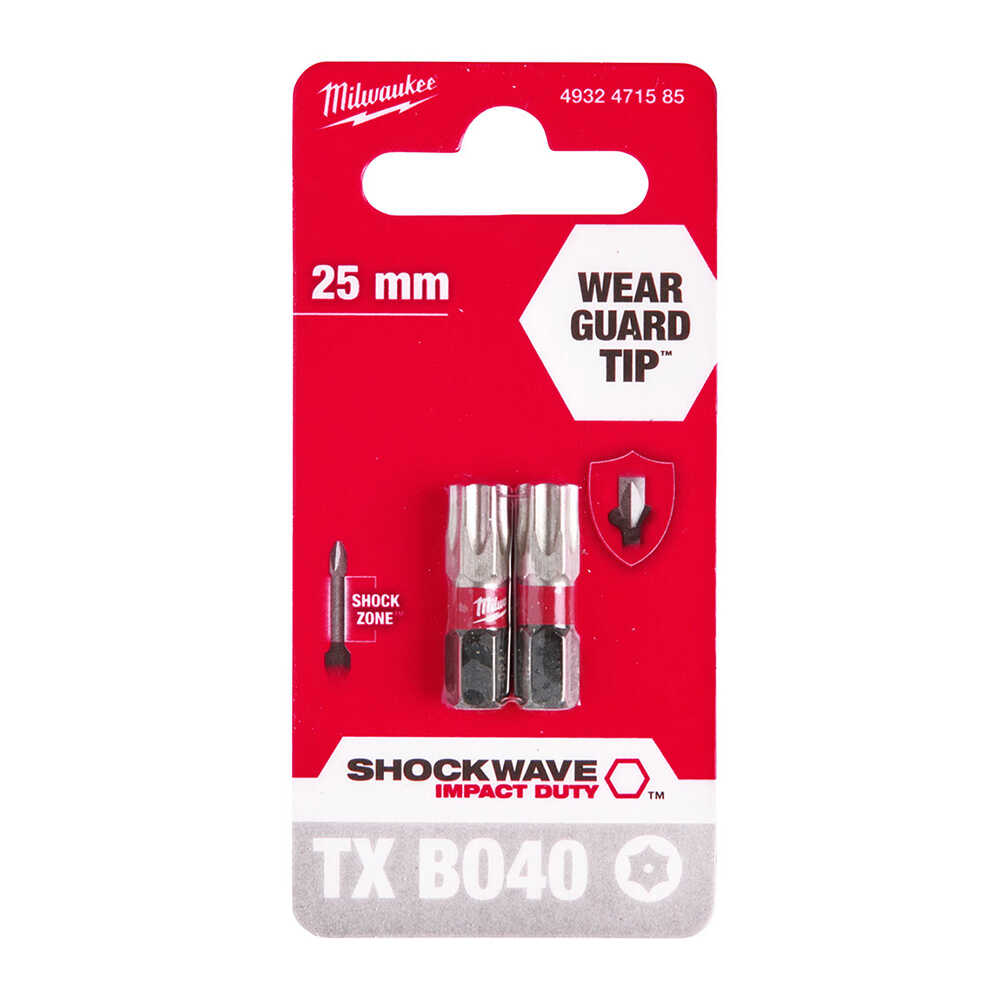 TX BO40 25 mm Shockwave Bits Uç - 2'li