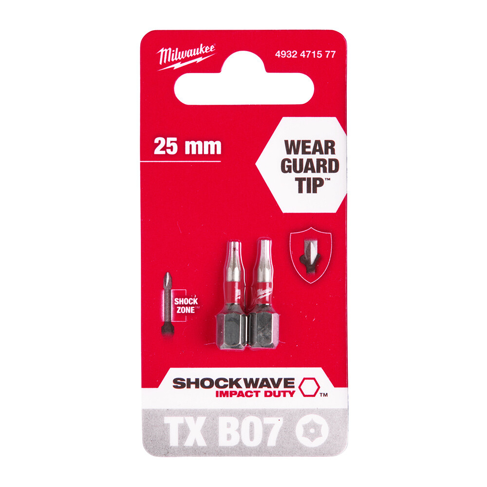 25 mm TX BO7 Shockwave Bits Uç 2'li - 1
