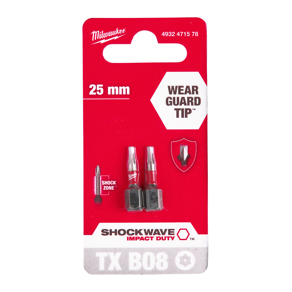 TX BO8 25 mm Shockwave Bits Uç - 2'li - 1