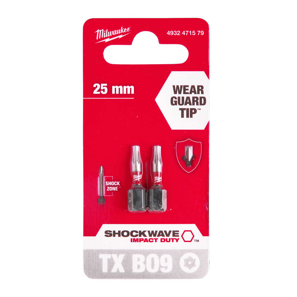TX BO9 25 mm Shockwave Bits Uç - 2'li