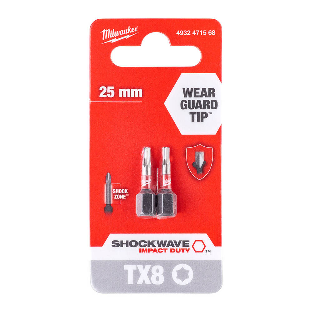 TX8 25 mm Shockwave Bits Uç -2'li - 1