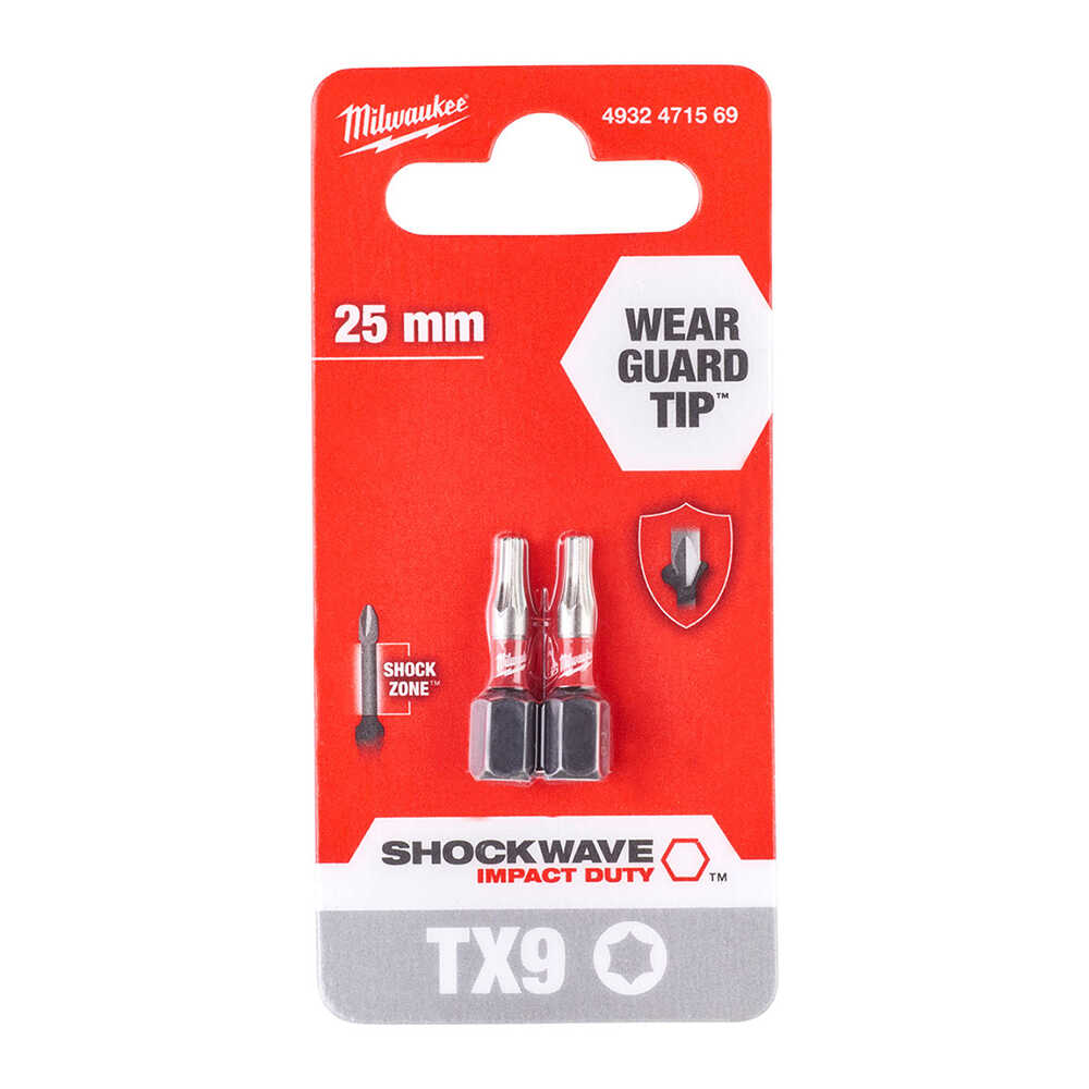 TX9 25 mm Shockwave Bits Uç - 2'li