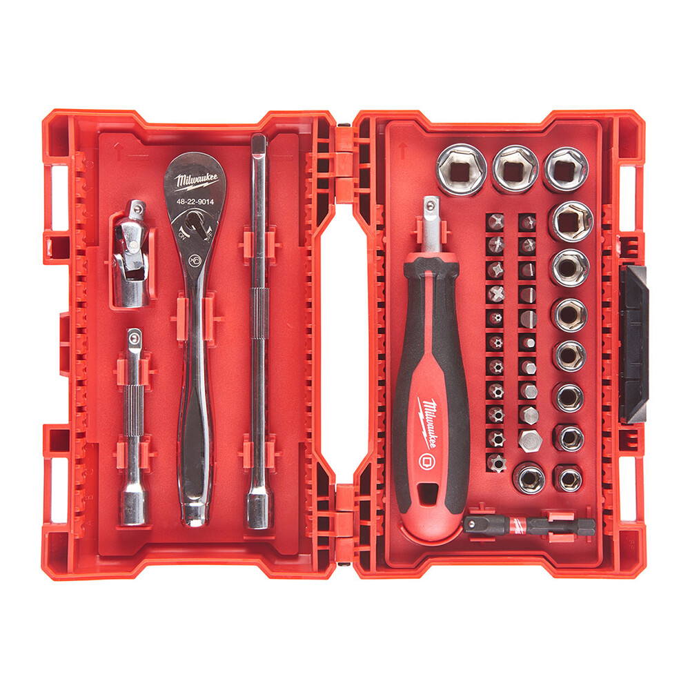 1/4” 38 Parça Set Cırcır ve Tornavida Kol - 1