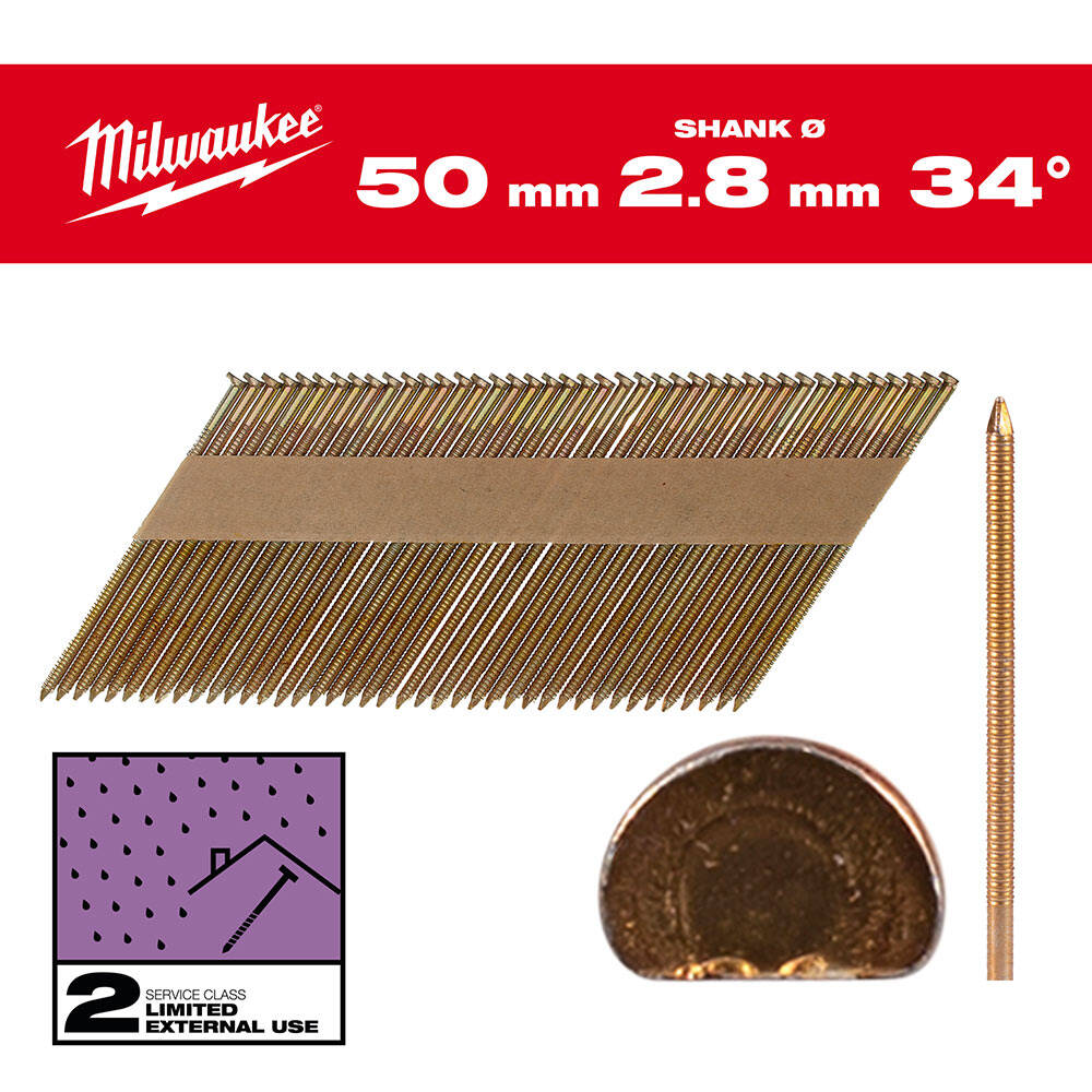 50 mm 34° RS-G-SC2 D-Başlı Çivi 2.200'lü - 2