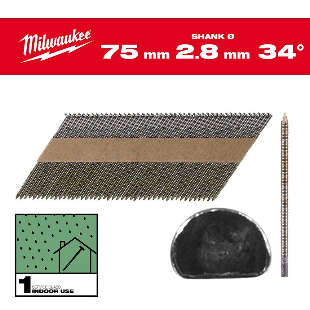 75 mm 34° RS-B-SC1 M18 FFN D-Başlı Çivi 2.200'lü - 2