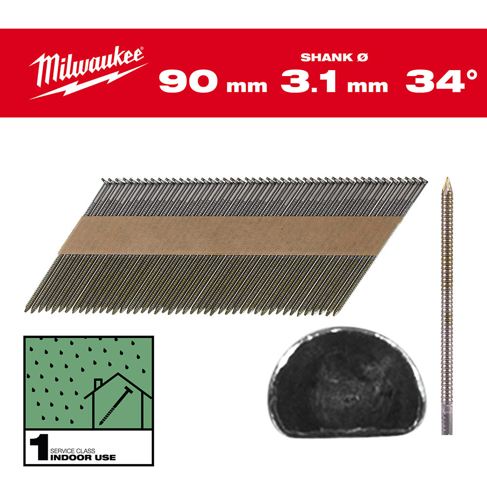 90 mm 34° RS-B-SC1 M18 FFN D-Başlı Çivi 2.200'lü - 2