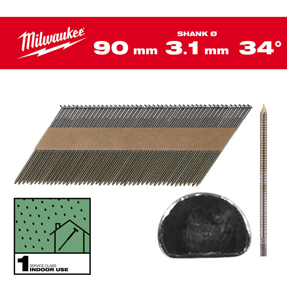 90 mm 34° RS-B-SC1 M18 FFN D-Başlı Çivi 2.200'lü - 2
