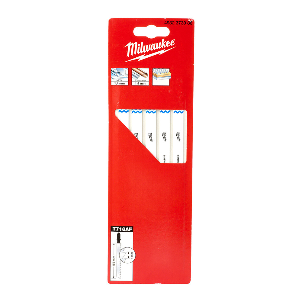 155 mm T718Af Met/Cu/Inox Bi-Metal Dekupaj Bıçağı - 5'li - MILWAUKEE