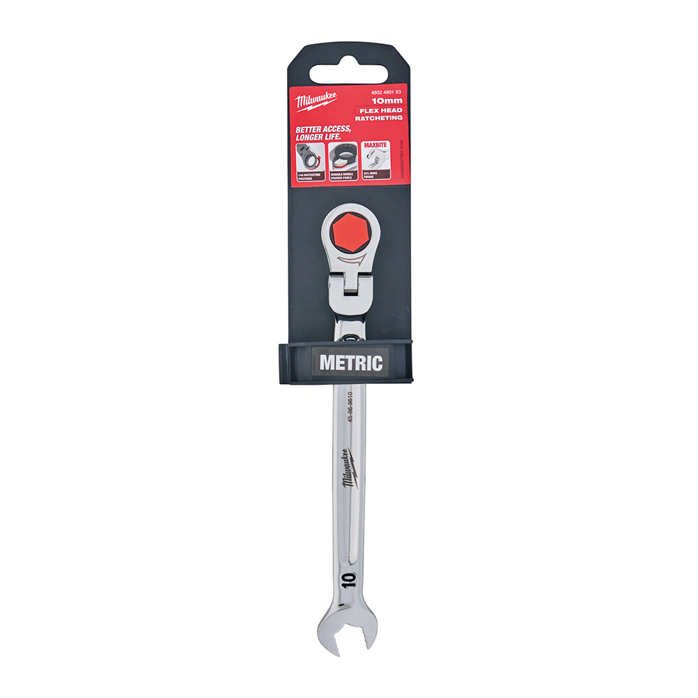 10 mm Esnek Kafa Cırcırlı Kombine Anahtar - 1