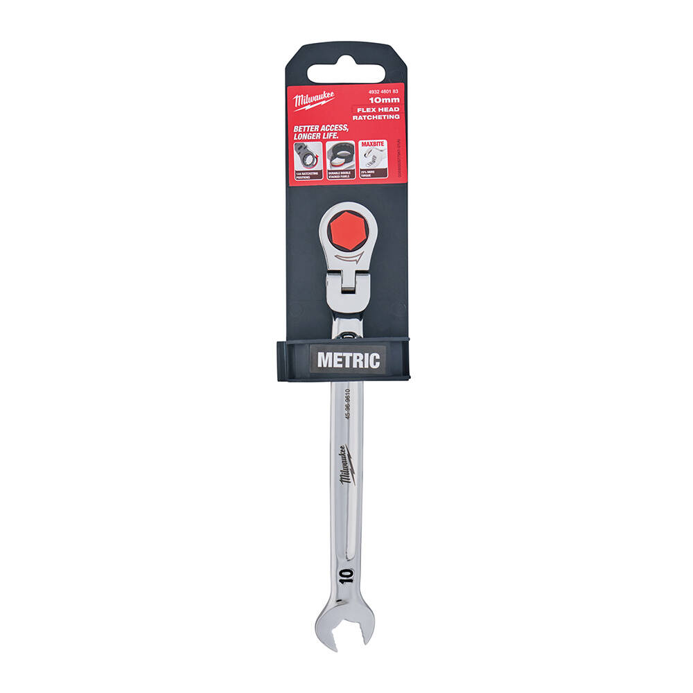 10 mm Esnek Kafa Cırcırlı Kombine Anahtar - 1