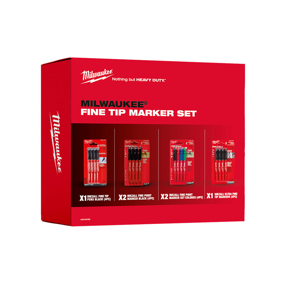 24'lü İnce Uçlu Marker Set - MILWAUKEE