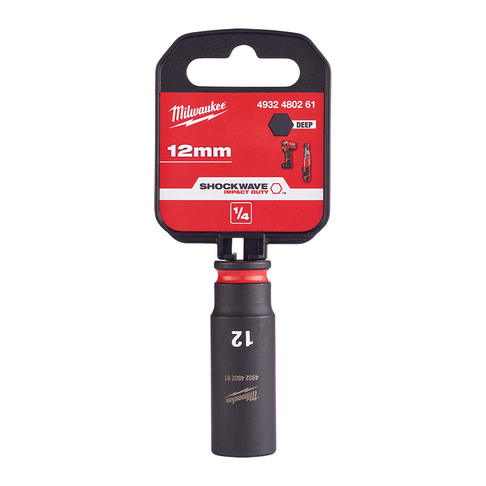 SHW Endüstiriyel Darbeli Lokma  1/4 İnç Uzun  12mm-1 Adet - 1