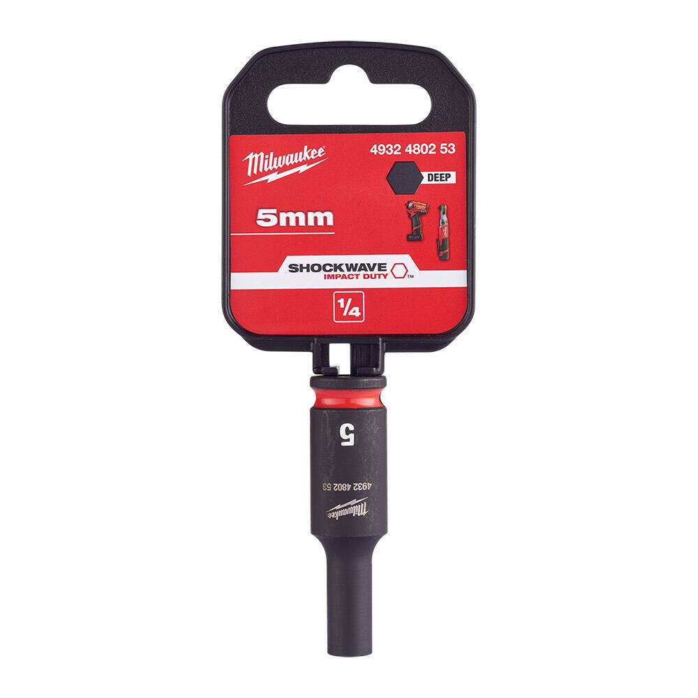 SHW Endüstiriyel Darbeli Lokma  1/4 İnç Uzun  5mm-1 Adet - 1