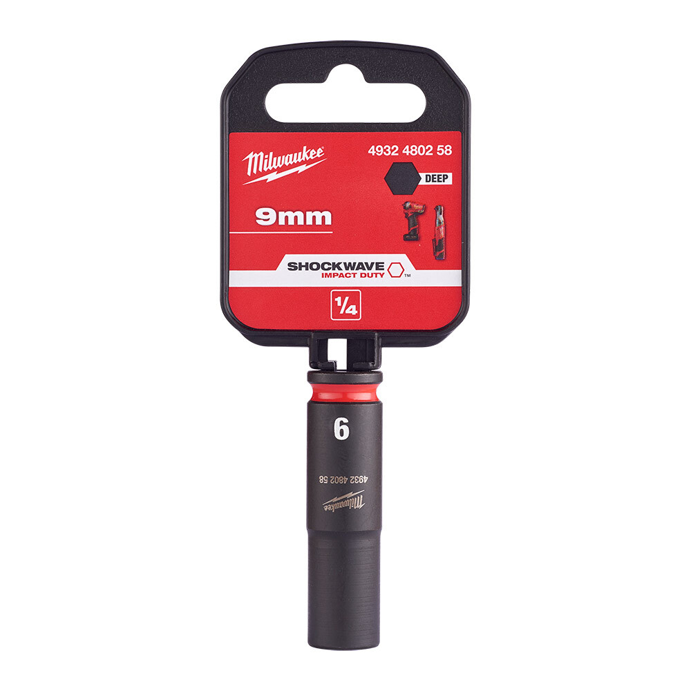 SHW Endüstiriyel Darbeli Lokma  1/4 İnç Uzun  9mm-1 Adet - 1