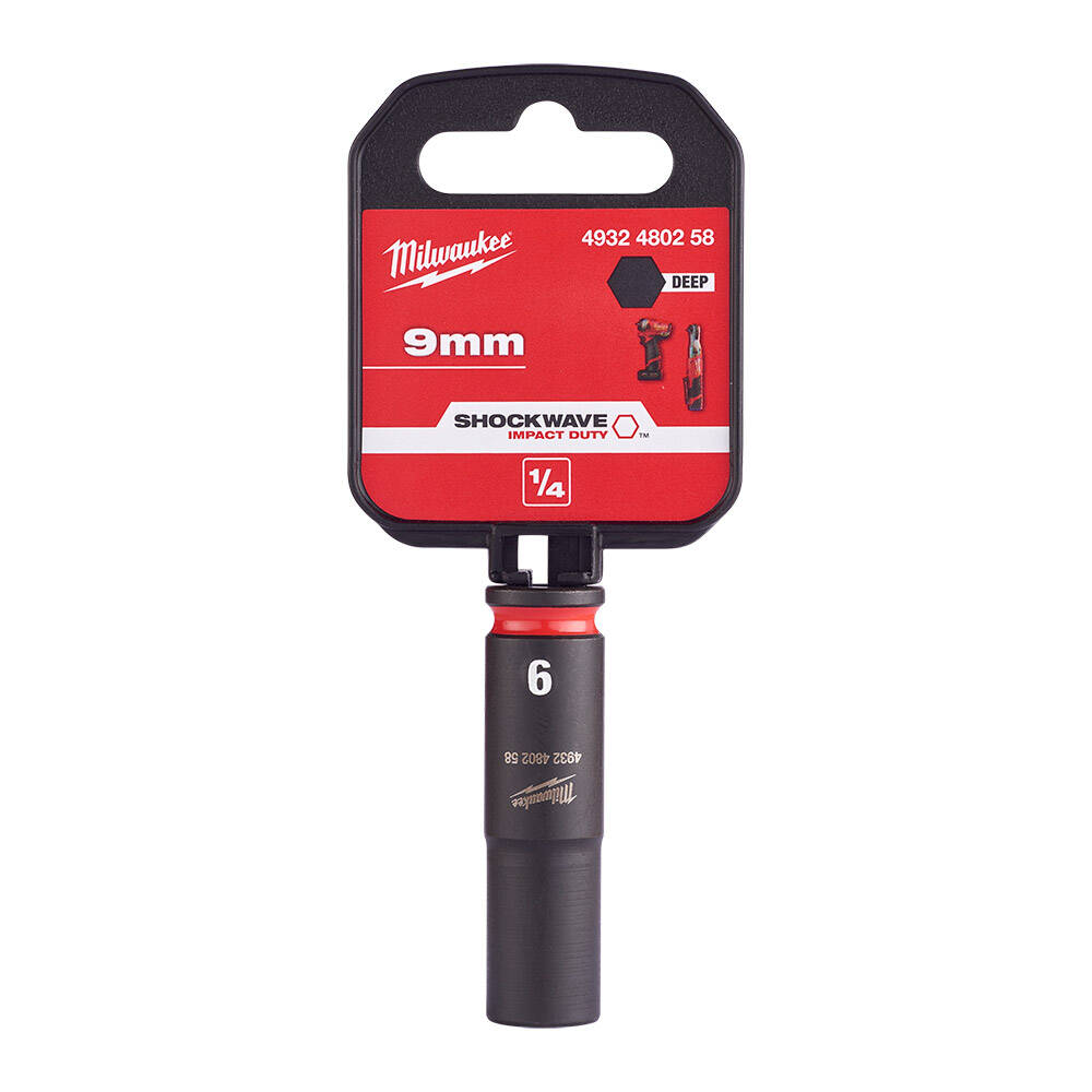 SHW Endüstiriyel Darbeli Lokma  1/4 İnç Uzun  9mm-1 Adet - 1