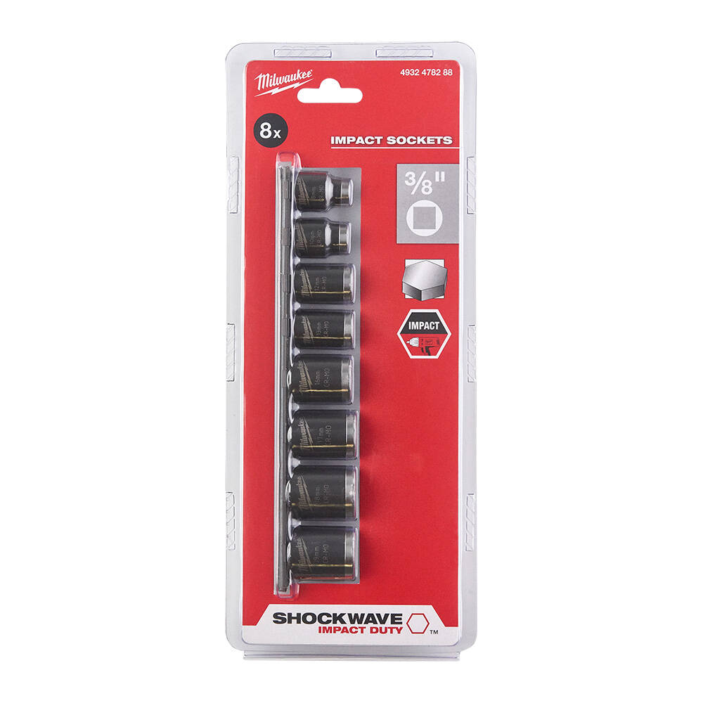 SHW Endüstiriyel Darbeli Lokma  3/8 İnç Std Set-8Parça - 2