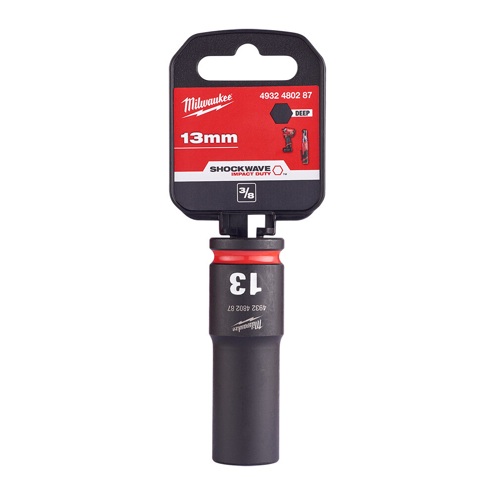 SHW Endüstiriyel Darbeli Lokma  3/8 İnç Uzun  13mm-1 Adet - 1