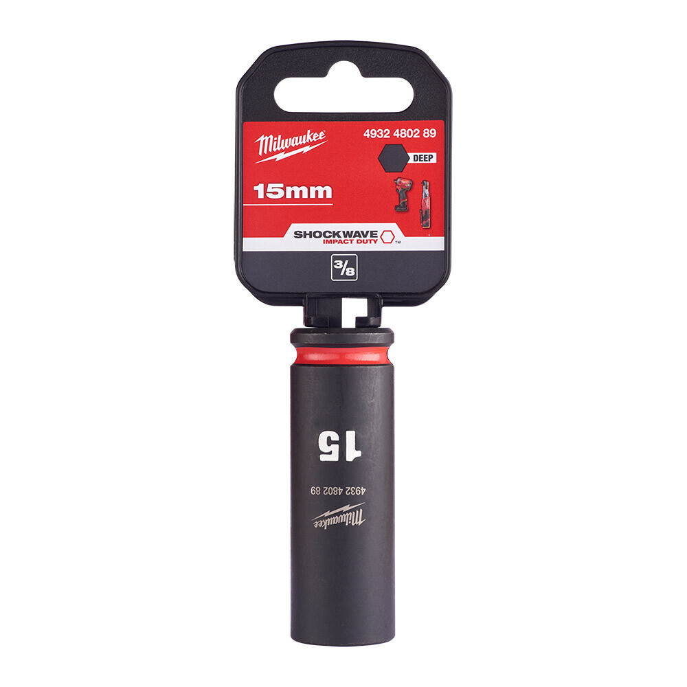 SHW Endüstiriyel Darbeli Lokma  3/8 İnç Uzun  15mm-1 Adet - 1