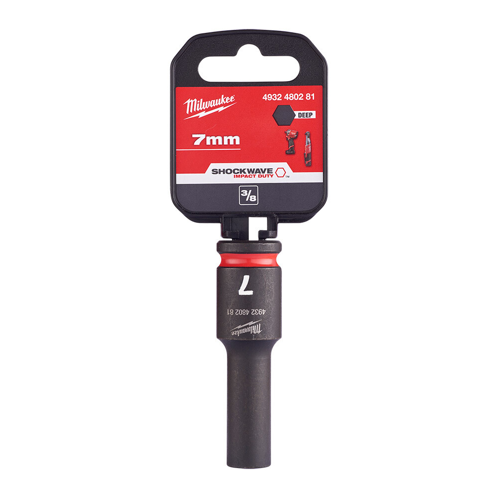 SHW Endüstiriyel Darbeli Lokma  3/8 İnç Uzun  7mm-1 Adet - 1