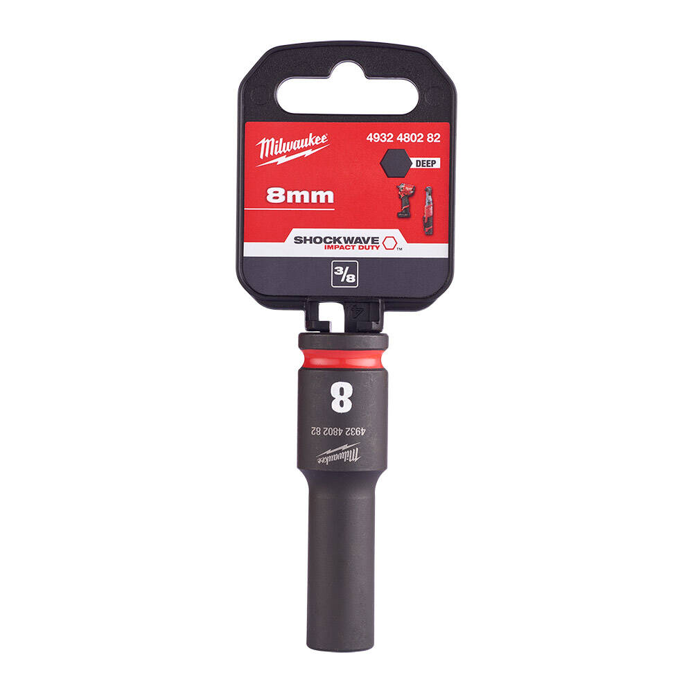 SHW Endüstiriyel Darbeli Lokma  3/8 İnç Uzun  8mm-1 Adet - 1
