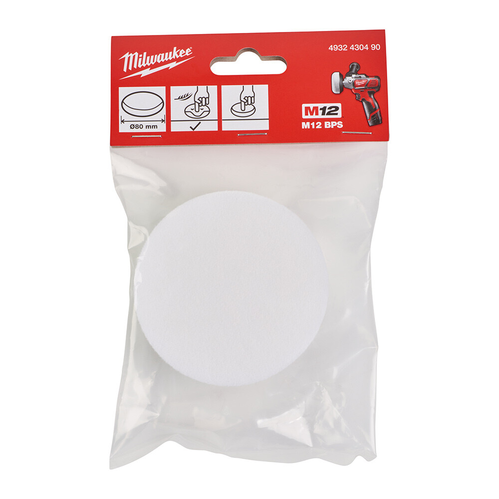 80 mm Yumuşak Beyaz Sünger / M12 BPS ile Uyumlu - 1