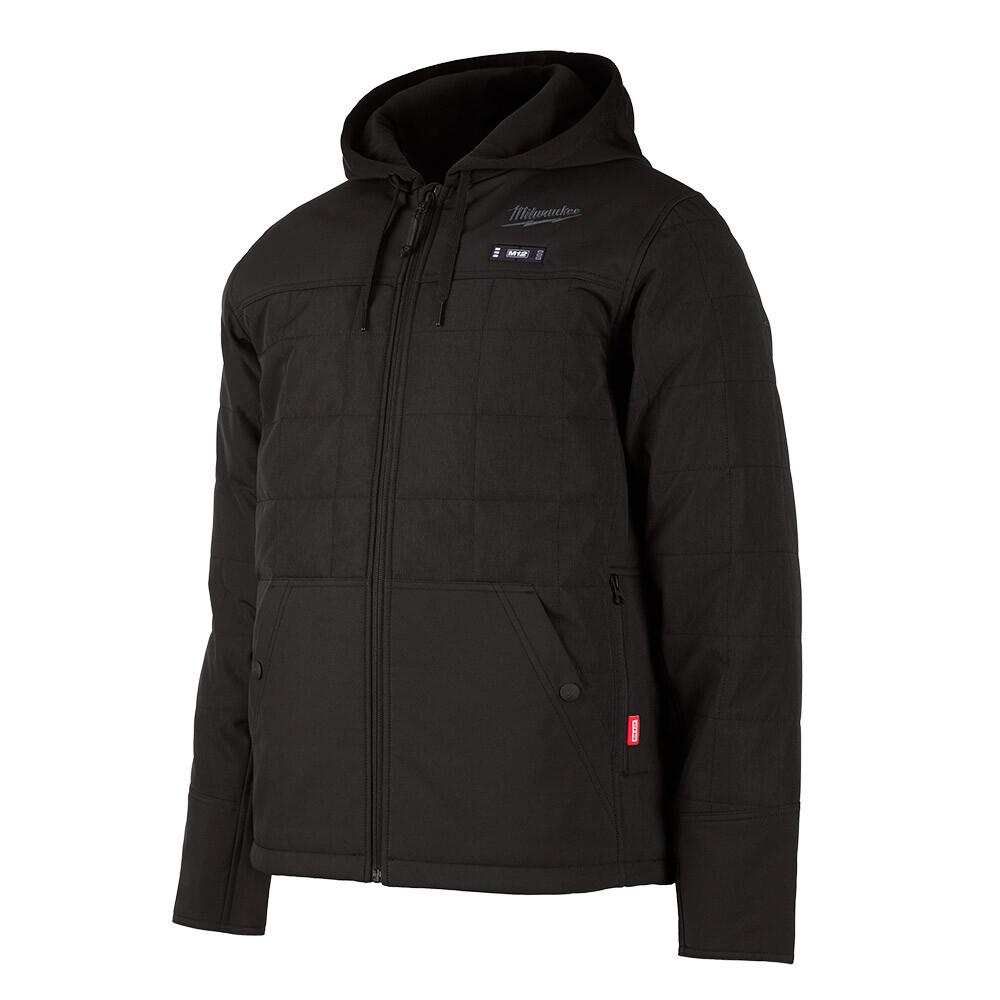 M12 HPJBL12-0(XL) Isıtmalı Puffer Siyah Kapuşonlu Mont - 1