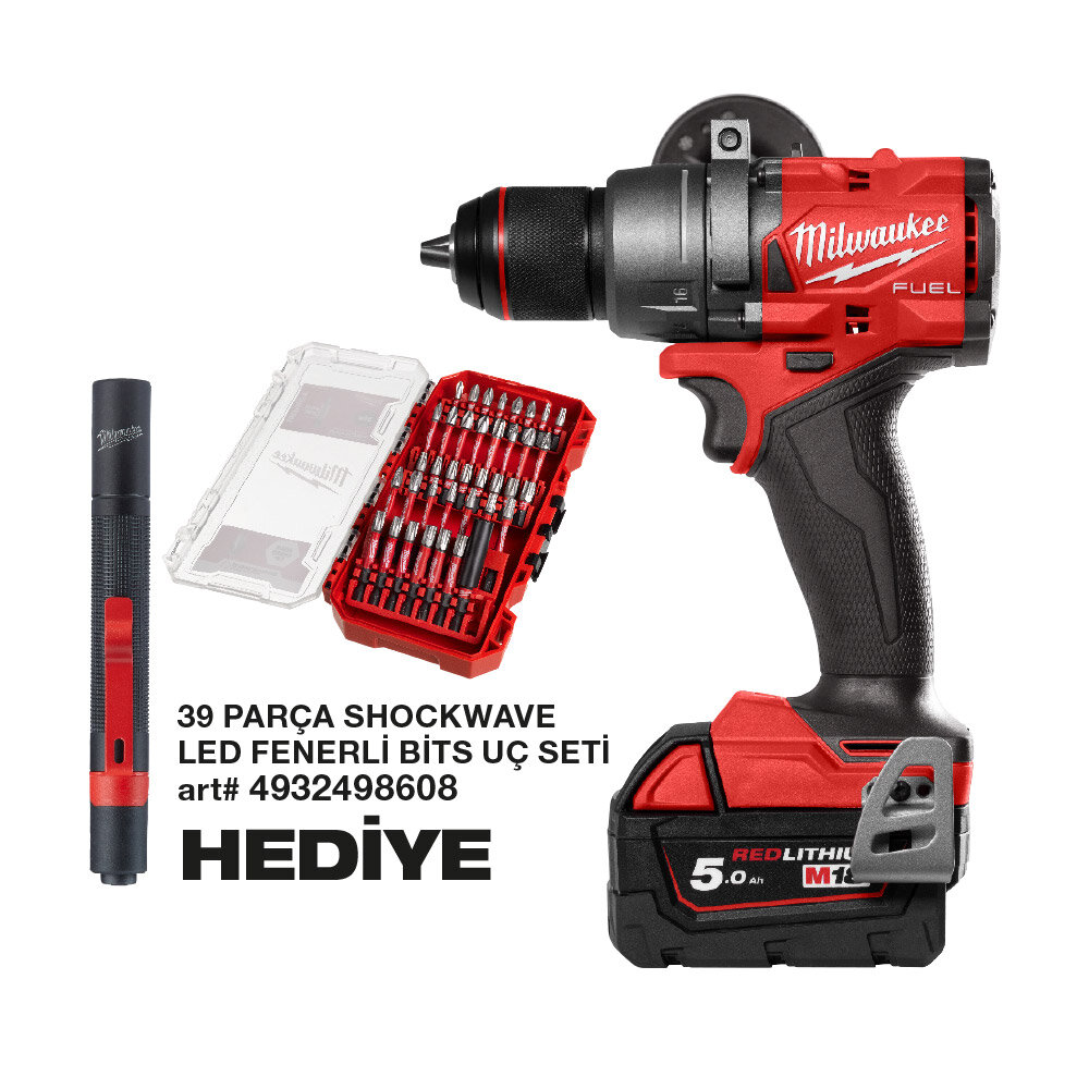 M18 FPD3-502X Akülü Darbeli Matkap & Vidalama 158 Nm - MILWAUKEE