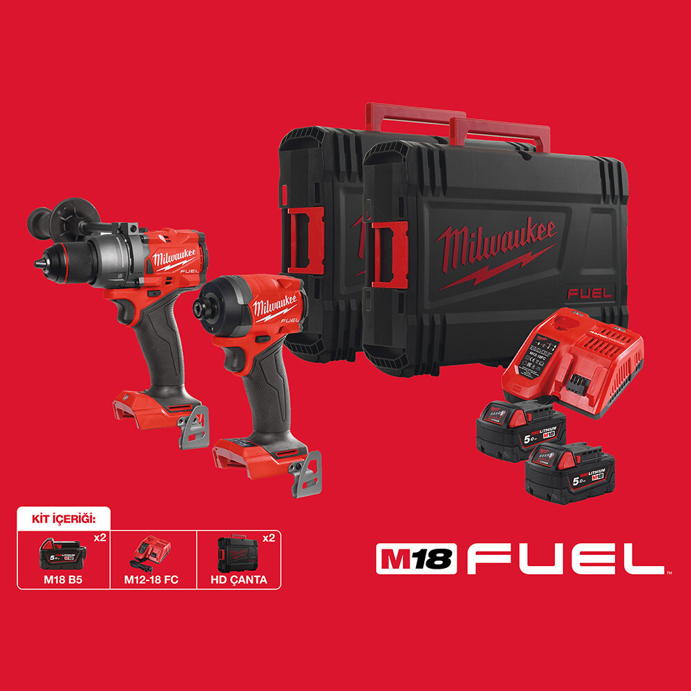 M18 FPP2A3-502X Akülü Set (M18FPD3-FID3 ) - MILWAUKEE