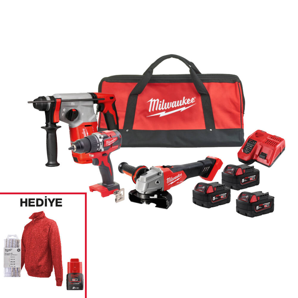 M18 FPP3Q-502BEU Akülü Set (M18BLH-BLPDRC-FSAG125X) - 1