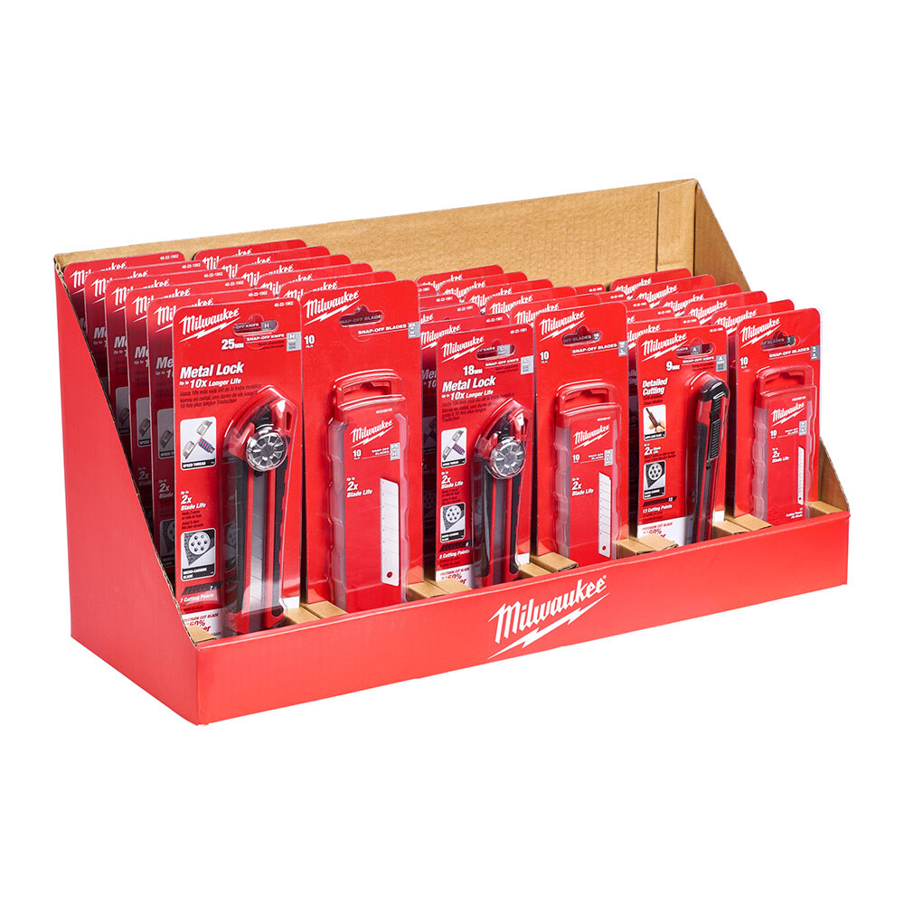 36 Parça Maket Bıçağı Seti 9-18-25 mm Maket Bıçağı ve Yedekleri - MILWAUKEE