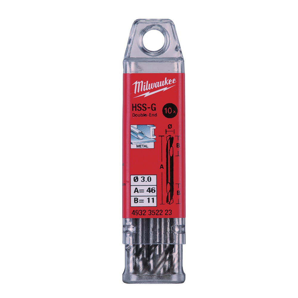 3. 0 mm HSS Çift Taraflı Metal Matkap Ucu - 10'lu - 1