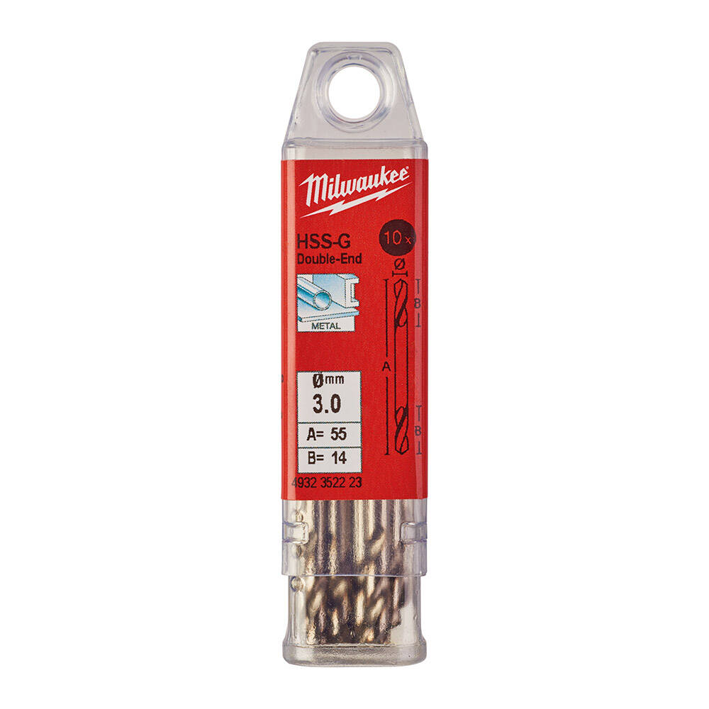 3. 0 mm HSS Çift Taraflı Metal Matkap Ucu - 10'lu - 2