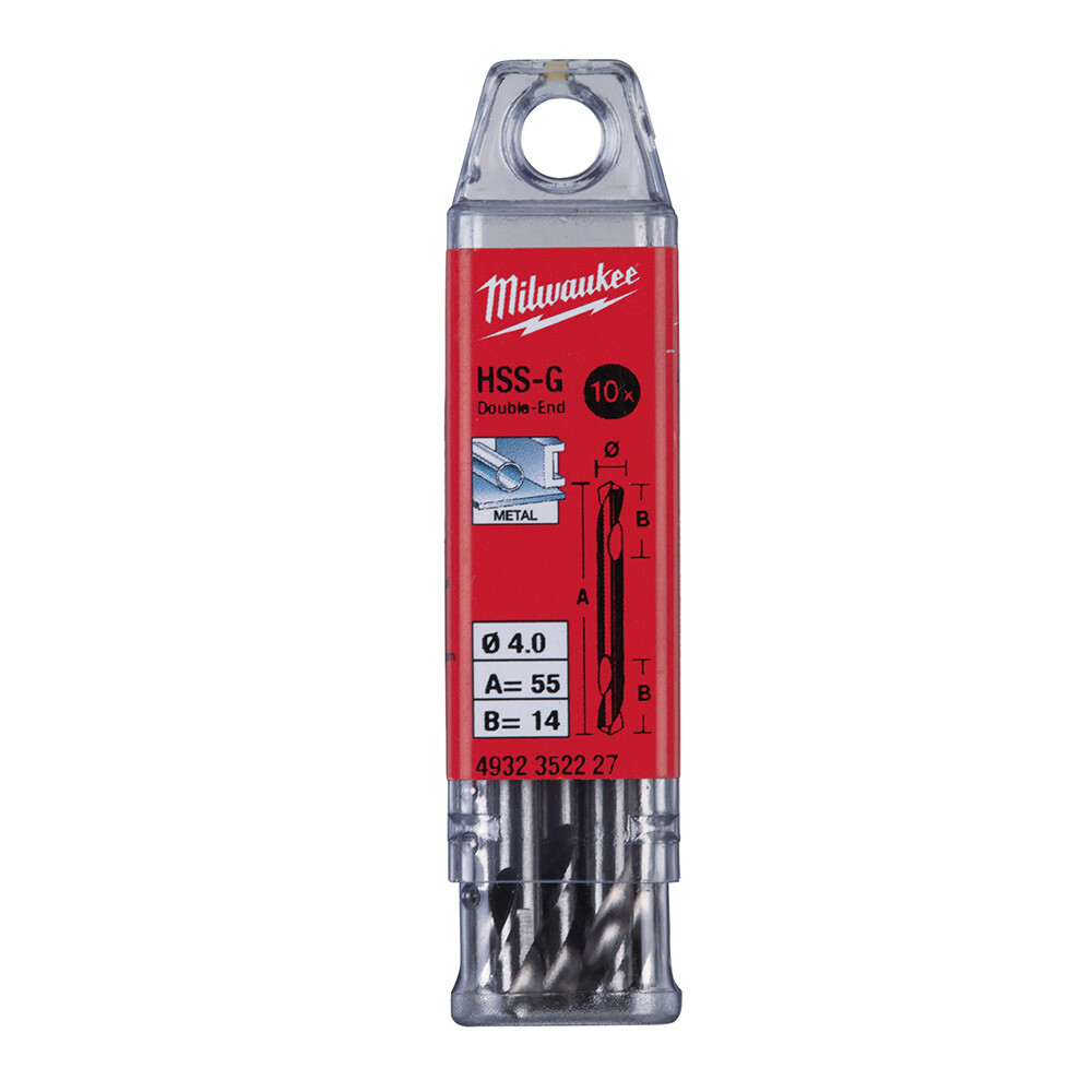 4. 0 mm HSS Çift Taraflı Metal Matkap Ucu - 10'lu - 1