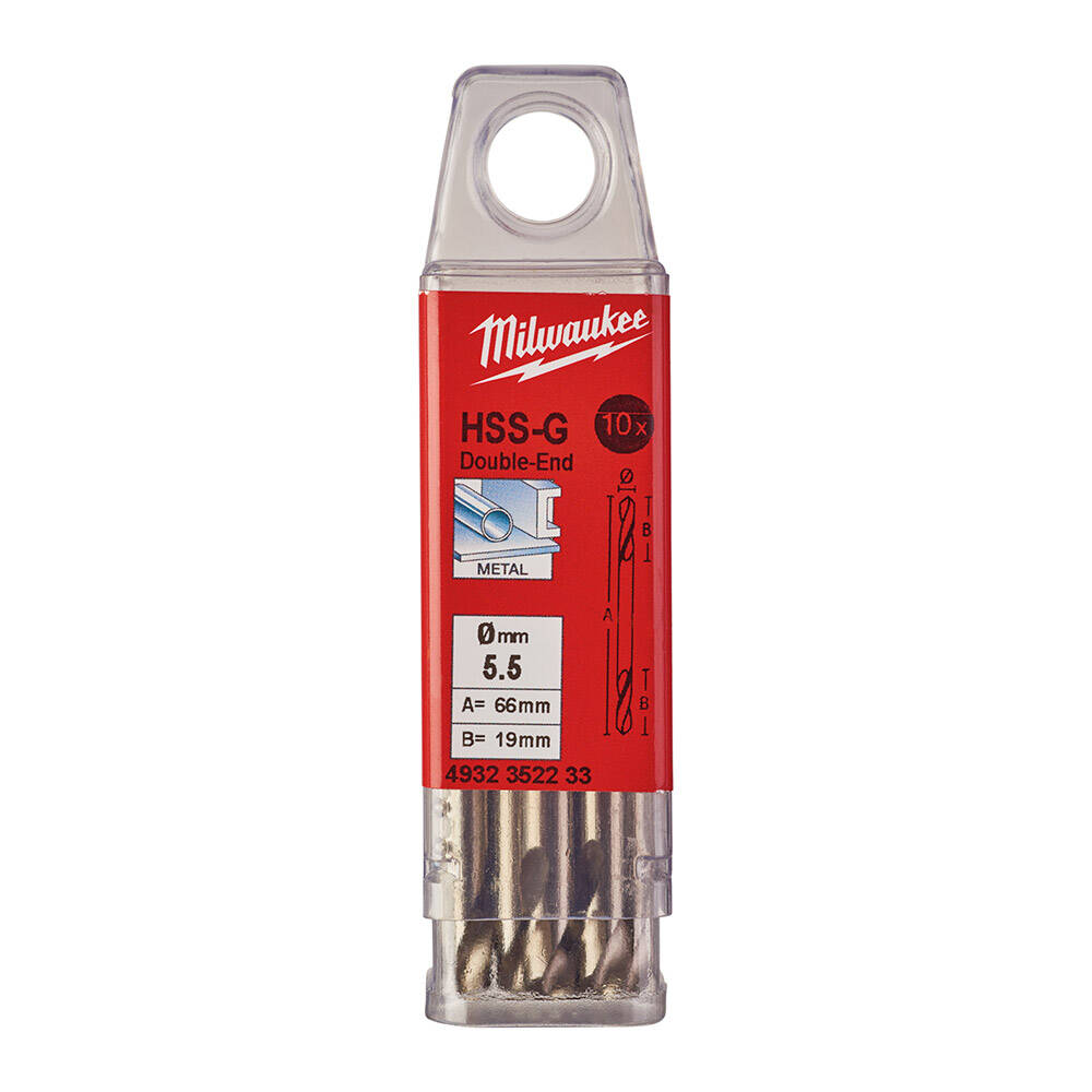 5. 5 mm HSS Çift Taraflı Metal Matkap Ucu - 10'lu - 1