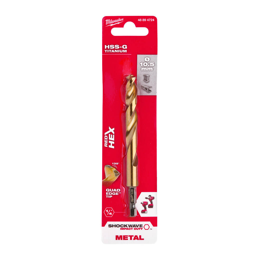 10. 5x122 mm HSS-G Hex Girişli Metal Matkap Ucu - 1