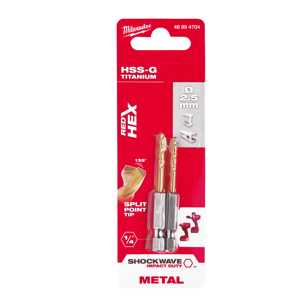 2. 5x62 mm HSS-G Hex Girişli Metal Matkap Ucu - 1