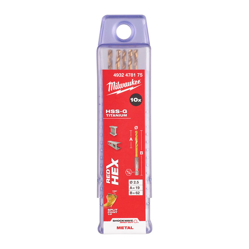2. 5x62 mm HSS-G Hex Girişli Metal Matkap Ucu - 2
