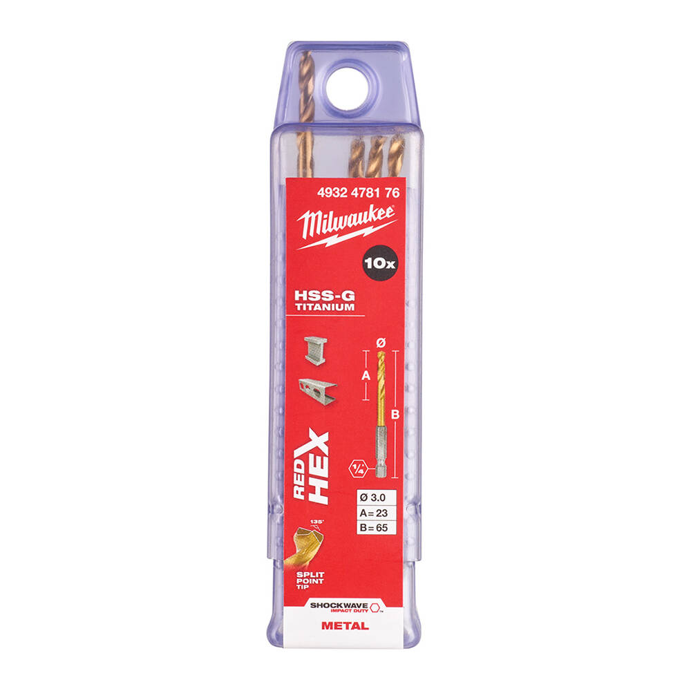 3. 0x65 mm HSS-G Hex Girişli Metal Matkap Ucu - 1